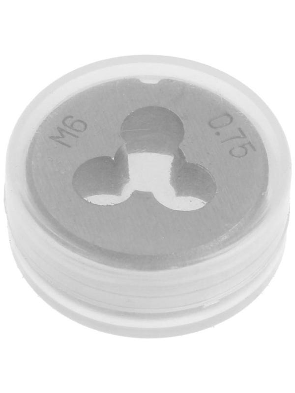 Плашка метрическая ТУНДРА, М6 х 0.75 мм