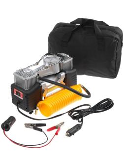 Компрессор автомобильный TORSO, двухпоршневой 12В, подсветка, 85 л/мин, провод 2.5 м