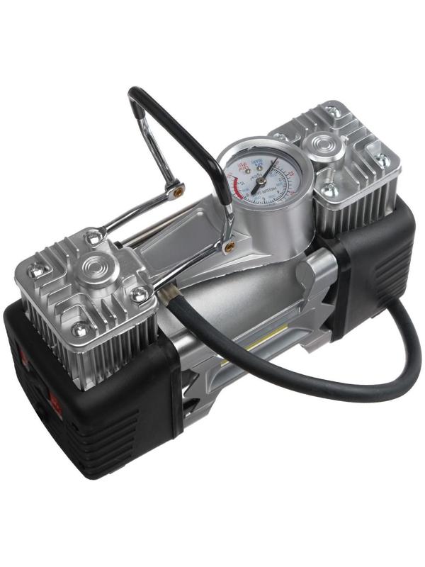 Компрессор автомобильный TORSO, двухпоршневой 12В, подсветка, 85 л/мин, провод 2.5 м