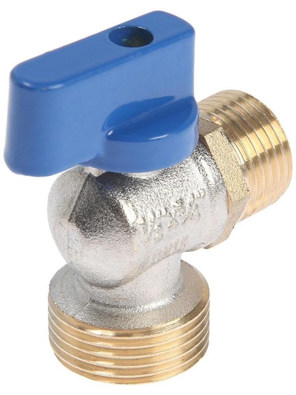 Кран шаровой ZEIN engr, для подключения бытовой техники, угловой, 1/2