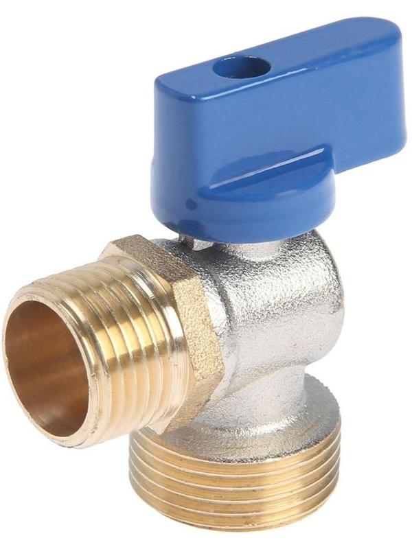 Кран шаровой ZEIN engr, для подключения бытовой техники, угловой, 1/2