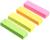 Блок-закладки с клеевым краем 12 мм х 50 мм, бумажные, 80 листов, неоновые, 4 цвета