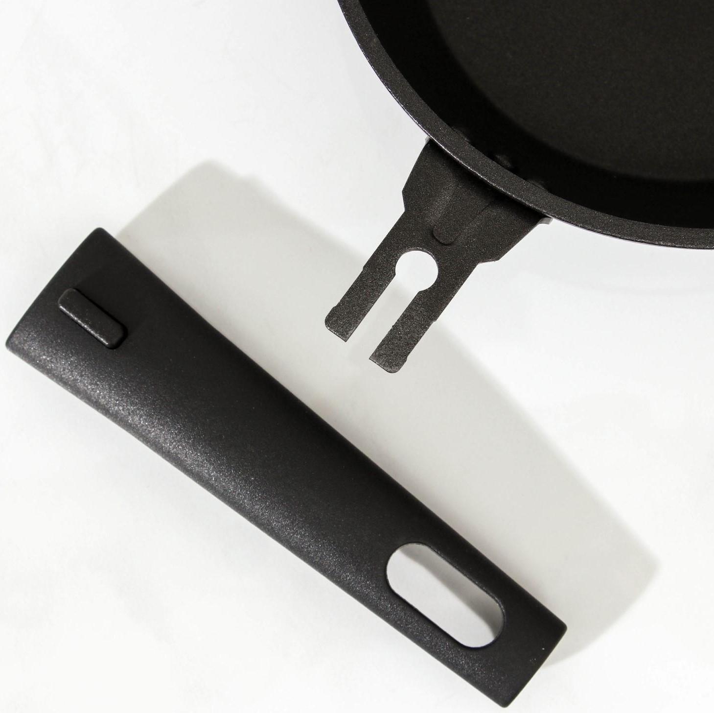 Сковорода «Уля», d=16 см, съёмная ручка, антипригарное покрытие, цвет антрацит