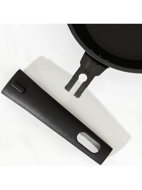 Сковорода «Уля», d=16 см, съёмная ручка, антипригарное покрытие, цвет антрацит