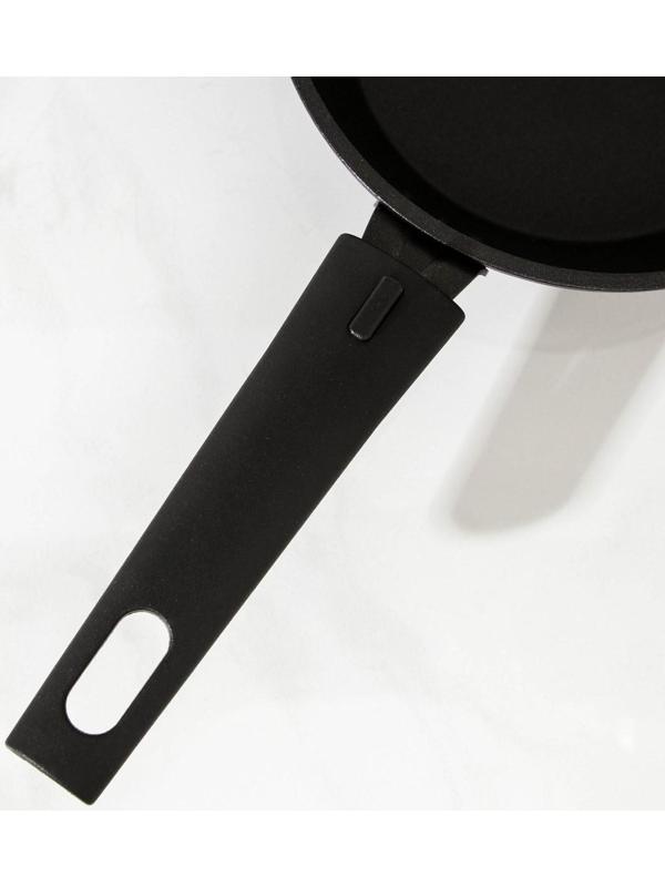 Сковорода «Уля», d=16 см, съёмная ручка, антипригарное покрытие, цвет антрацит