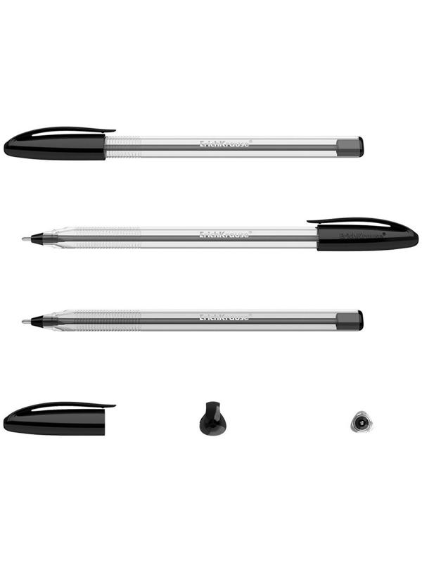 Ручка шариковая ErichKrause U-108 Classic Stick, игольчатый узел 1,0 мм, чернила чёрные, ультра-мягкое письмо