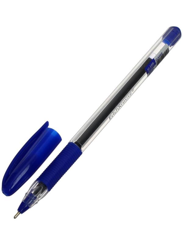 Ручка шариковая ErichKrause U-109 Classic Stick&Grip 1.0, Ultra Glide Technology, чернила синие