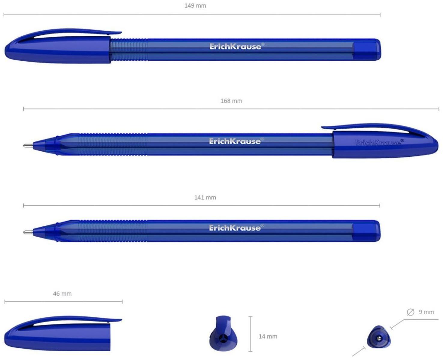 Ручка шариковая ErichKrause U-108 Original Stick 1.0, Ultra Glide Technology, чернила синие