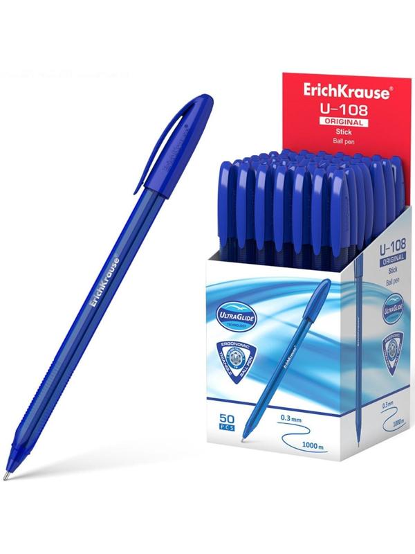 Ручка шариковая ErichKrause U-108 Original Stick 1.0, Ultra Glide Technology, чернила синие