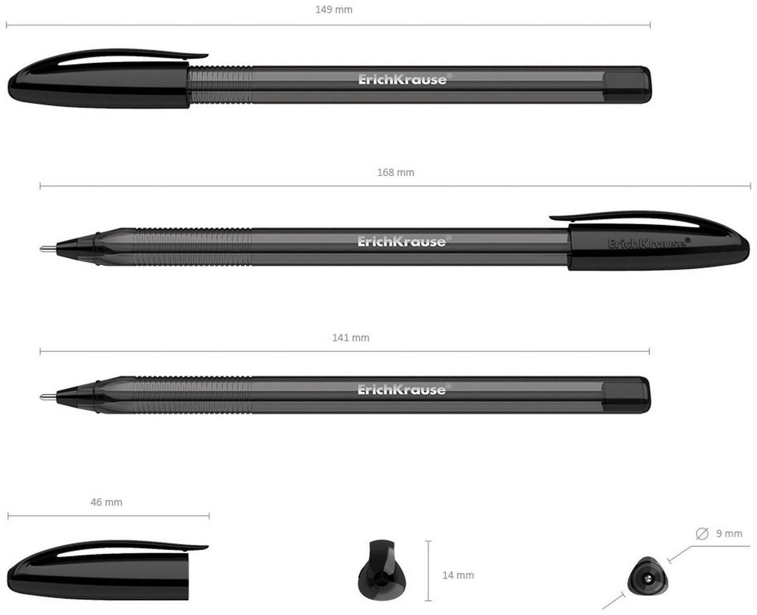 Ручка шариковая Erich Krause U-108 Original Stick 1.0, Ultra Glide Technology, черная