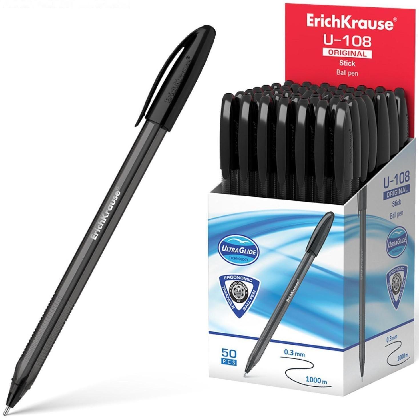 Ручка шариковая Erich Krause U-108 Original Stick 1.0, Ultra Glide Technology, черная