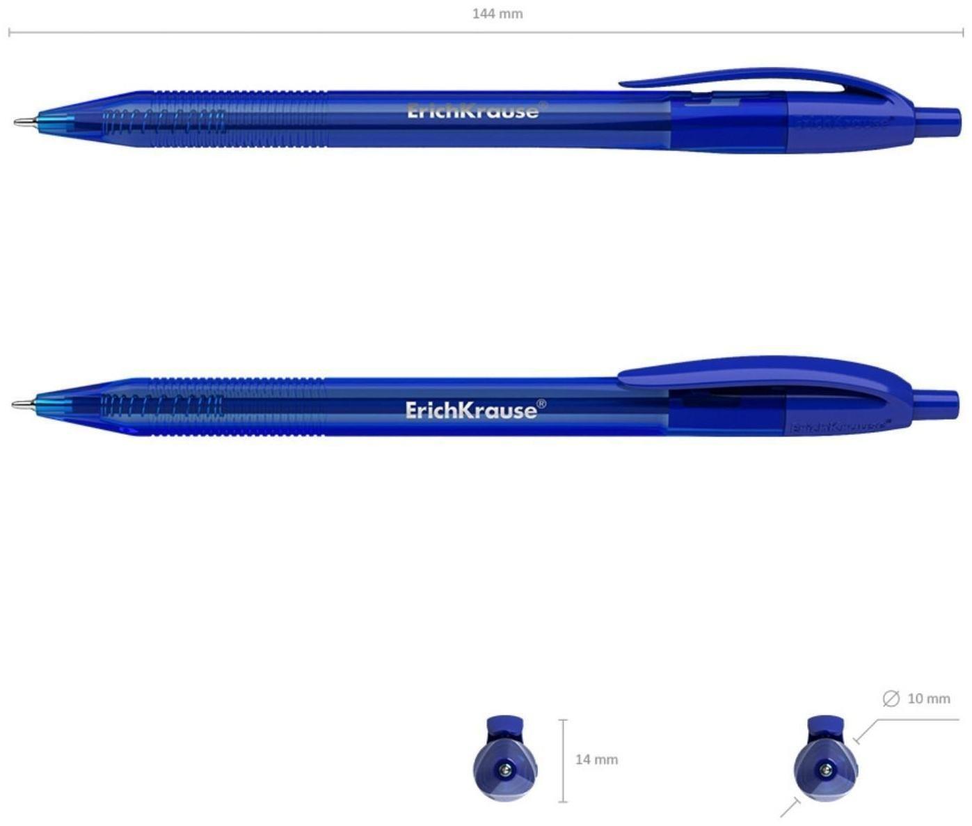 Ручка шариковая автоматическая ErichKrause U-208 Original Matic, игольчатый узел 1,0 мм, чернила синие, ультра-мягкое письмо