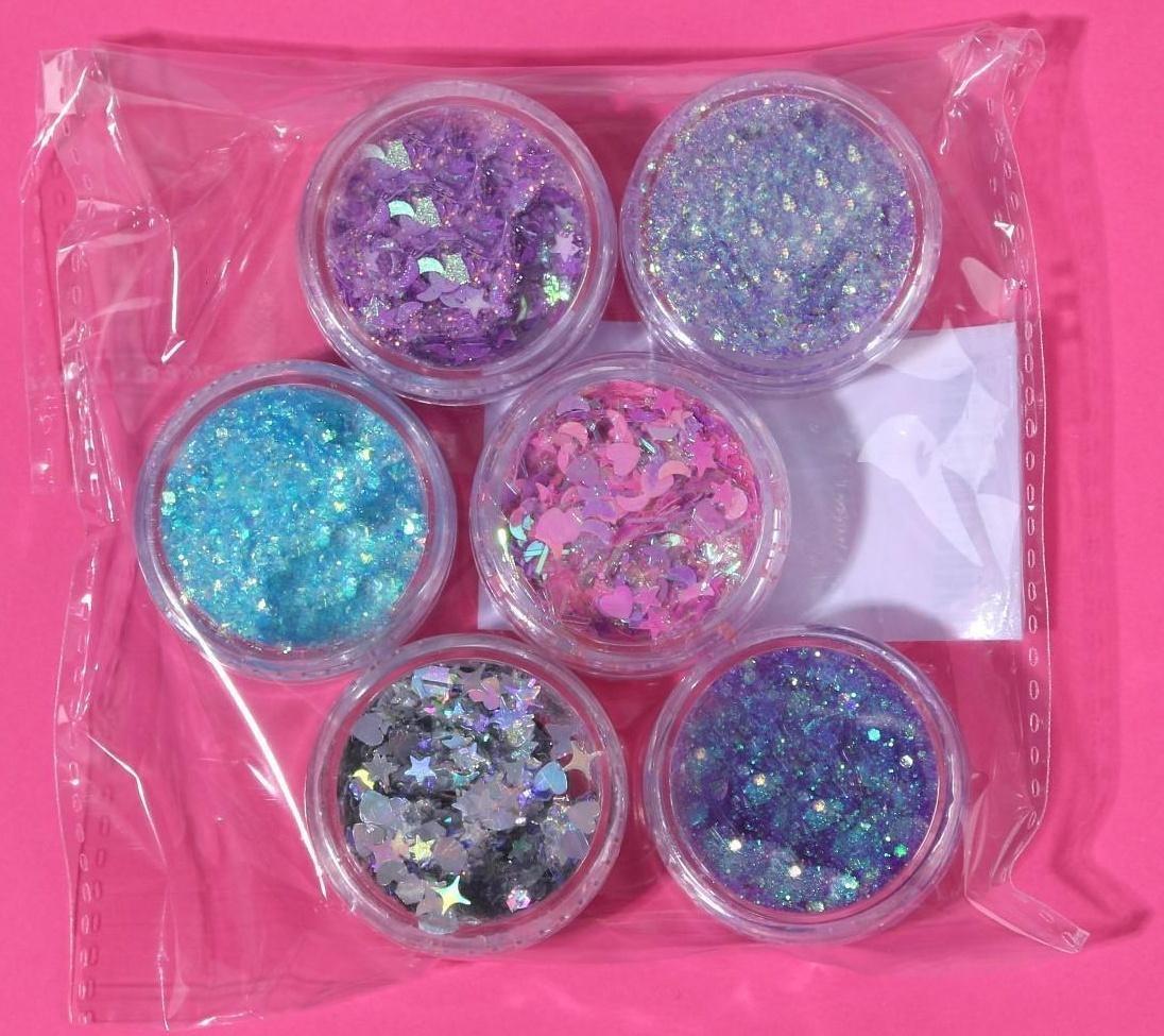 Набор глиттеров для лица и тела Totally magical, 6 цветов