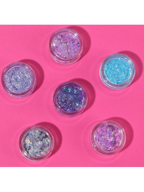 Набор глиттеров для лица и тела Totally magical, 6 цветов