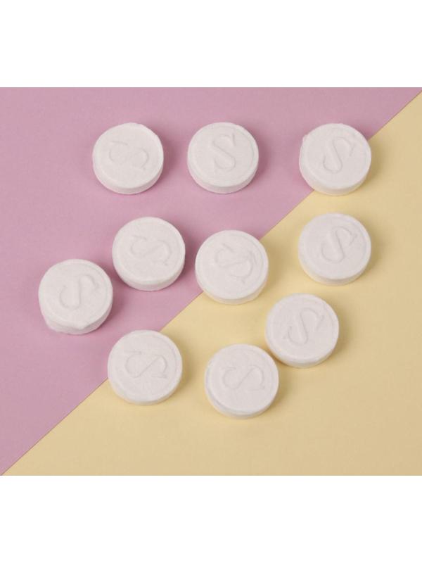 Набор косметических масок для лица, в таблетках, 10 шт, цвет белый