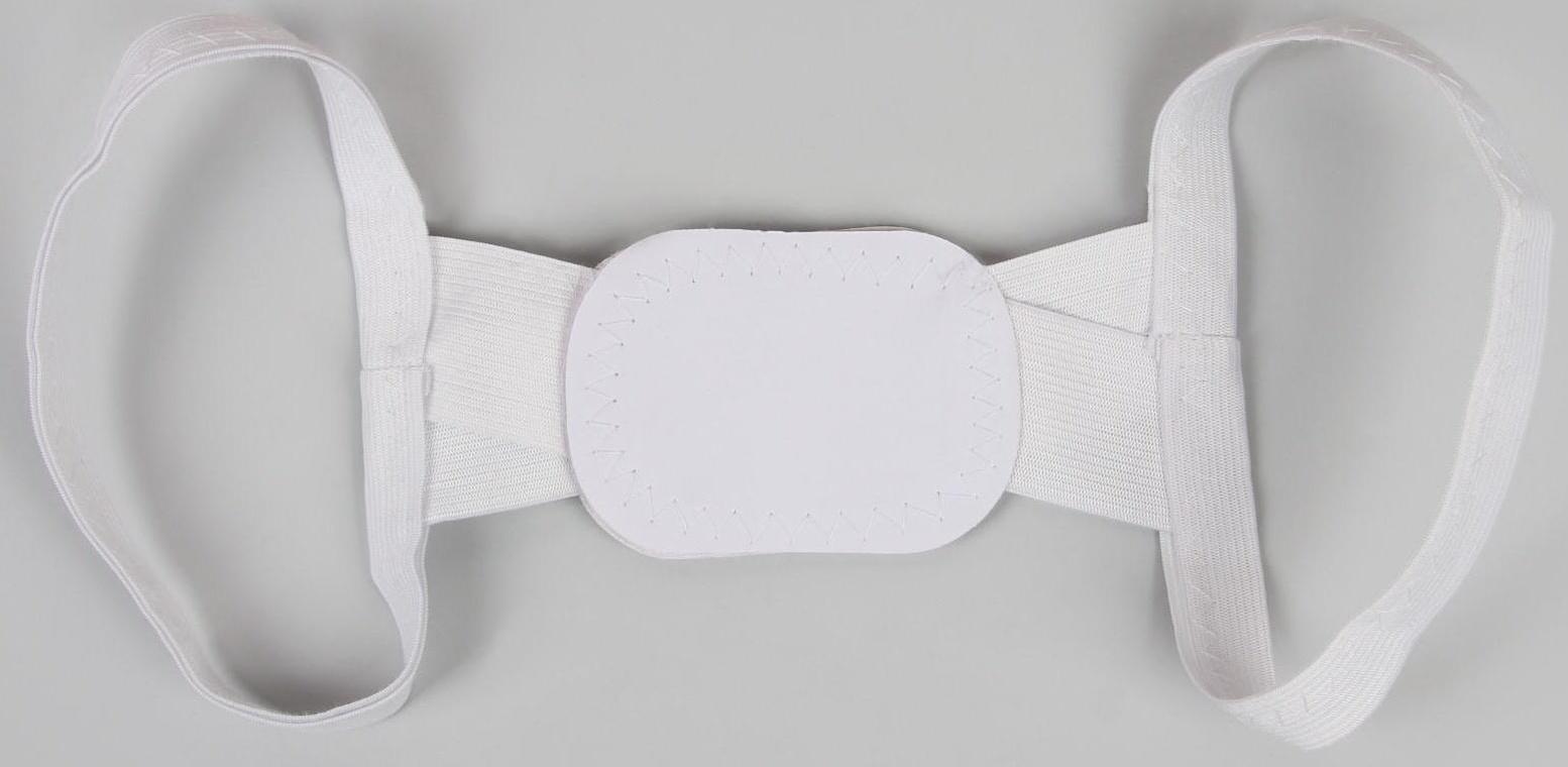 Массажёр-фиксатор для осанки, на липучках, размер S-M, цвет белый