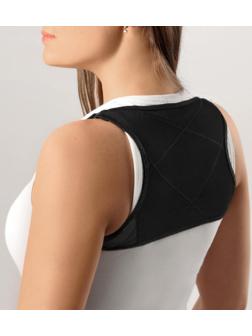 Массажёр-фиксатор для осанки, на фастексах, женский, размер M-L, цвет чёрный