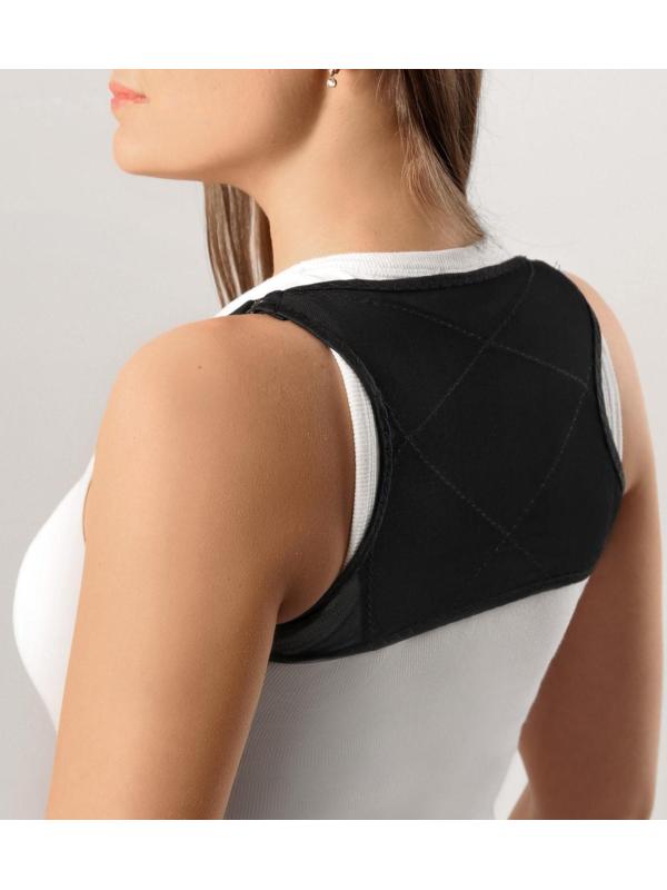 Массажёр-фиксатор для осанки, на фастексах, женский, размер M-L, цвет чёрный