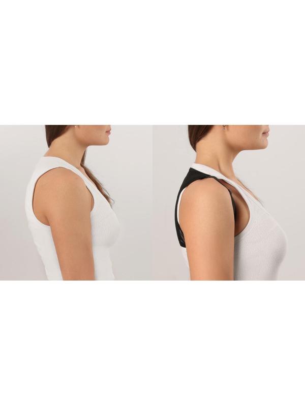 Массажёр-фиксатор для осанки, на фастексах, женский, размер M-L, цвет чёрный