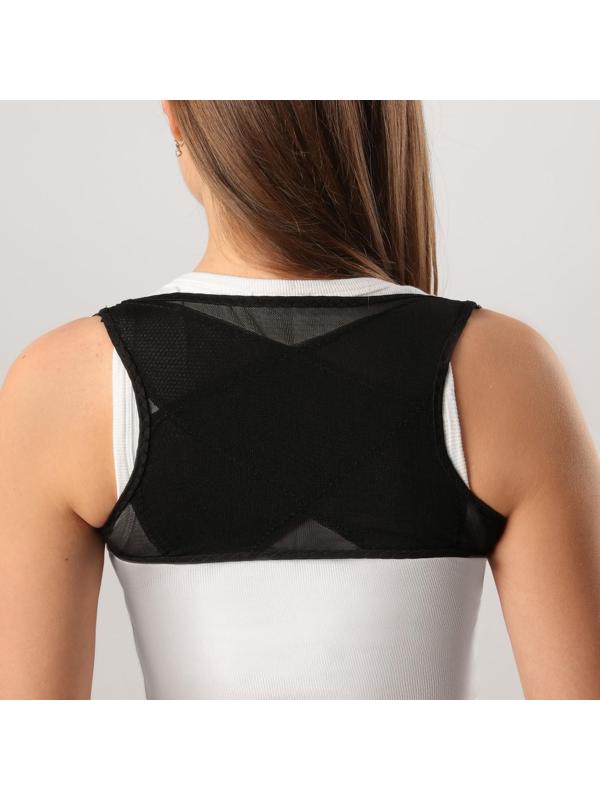 Массажёр-фиксатор для осанки, на фастексах, женский, размер M-L, цвет чёрный