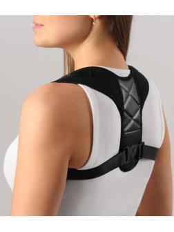 Массажёр-фиксатор для осанки, на фастексах, размер L-XL, цвет чёрный