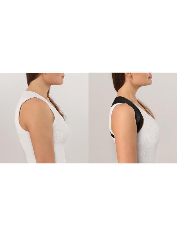 Массажёр-фиксатор для осанки, на фастексах, размер L-XL, цвет чёрный