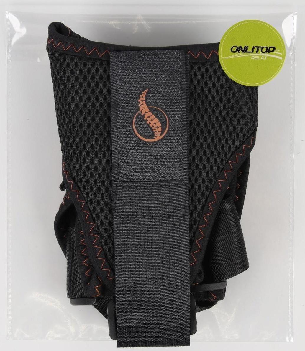 Массажёр-фиксатор для осанки, на липучках, размер универсальный, цвет чёрный