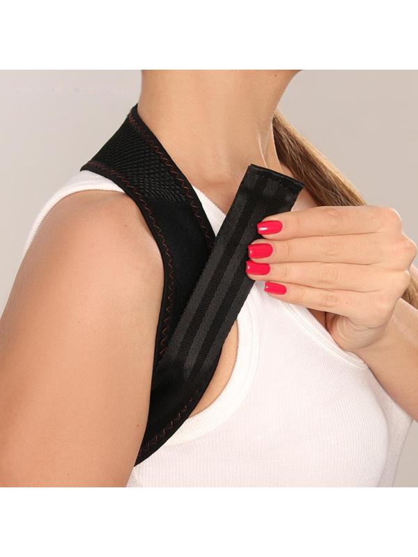 Массажёр-фиксатор для осанки, на липучках, размер универсальный, цвет чёрный