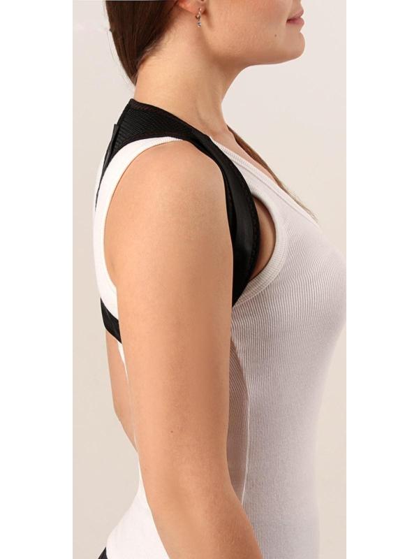 Массажёр-фиксатор для осанки, на липучках, размер универсальный, цвет чёрный