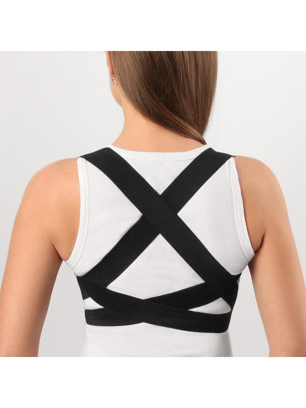 Массажёр-фиксатор для осанки, на липучках, размер M, цвет чёрный