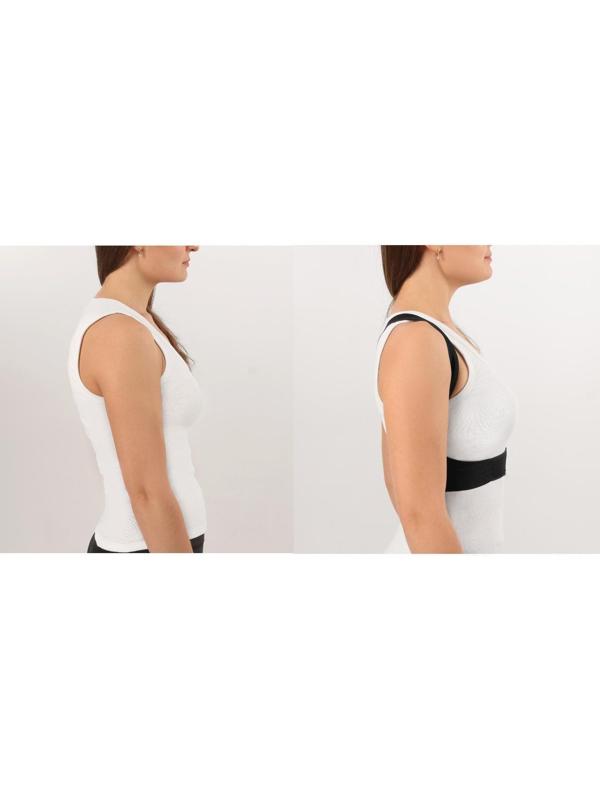 Массажёр-фиксатор для осанки, на липучках, размер M, цвет чёрный