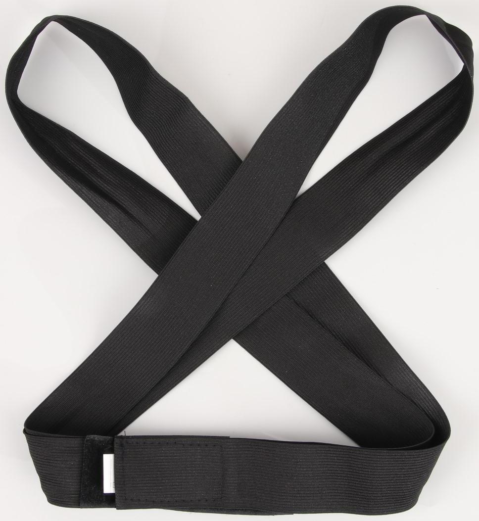 Массажёр-фиксатор для осанки, на липучках, размер L, цвет чёрный