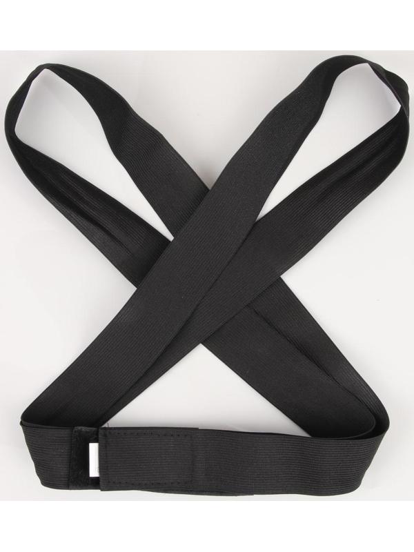 Массажёр-фиксатор для осанки, на липучках, размер L, цвет чёрный