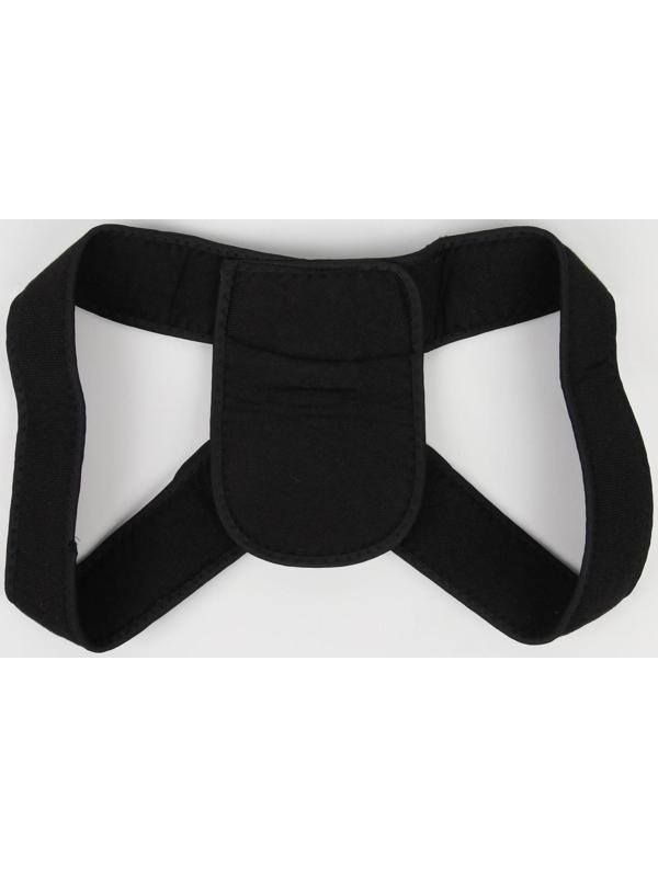 Массажёр-фиксатор для осанки с металлическими вставками, размер S-M, цвет чёрный