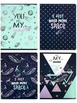 Тетрадь 80 листов в линию Need more, обложка мелованный картон, блок офсет, МИКС