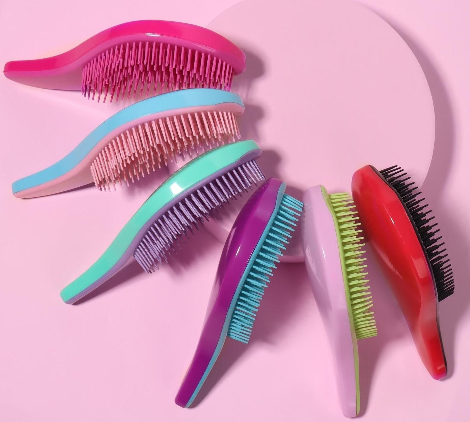 Расчёска массажная, 5,5 × 15 см, цвет МИКС