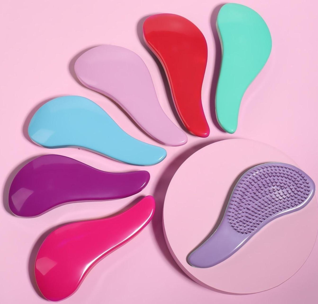 Расчёска массажная, 5,5 × 15 см, цвет МИКС