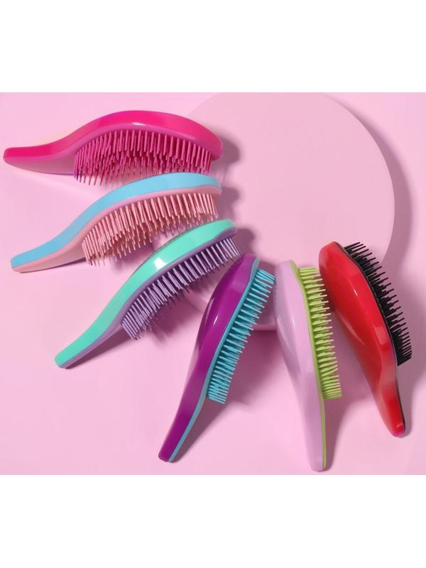 Расчёска массажная, 5,5 × 15 см, цвет МИКС