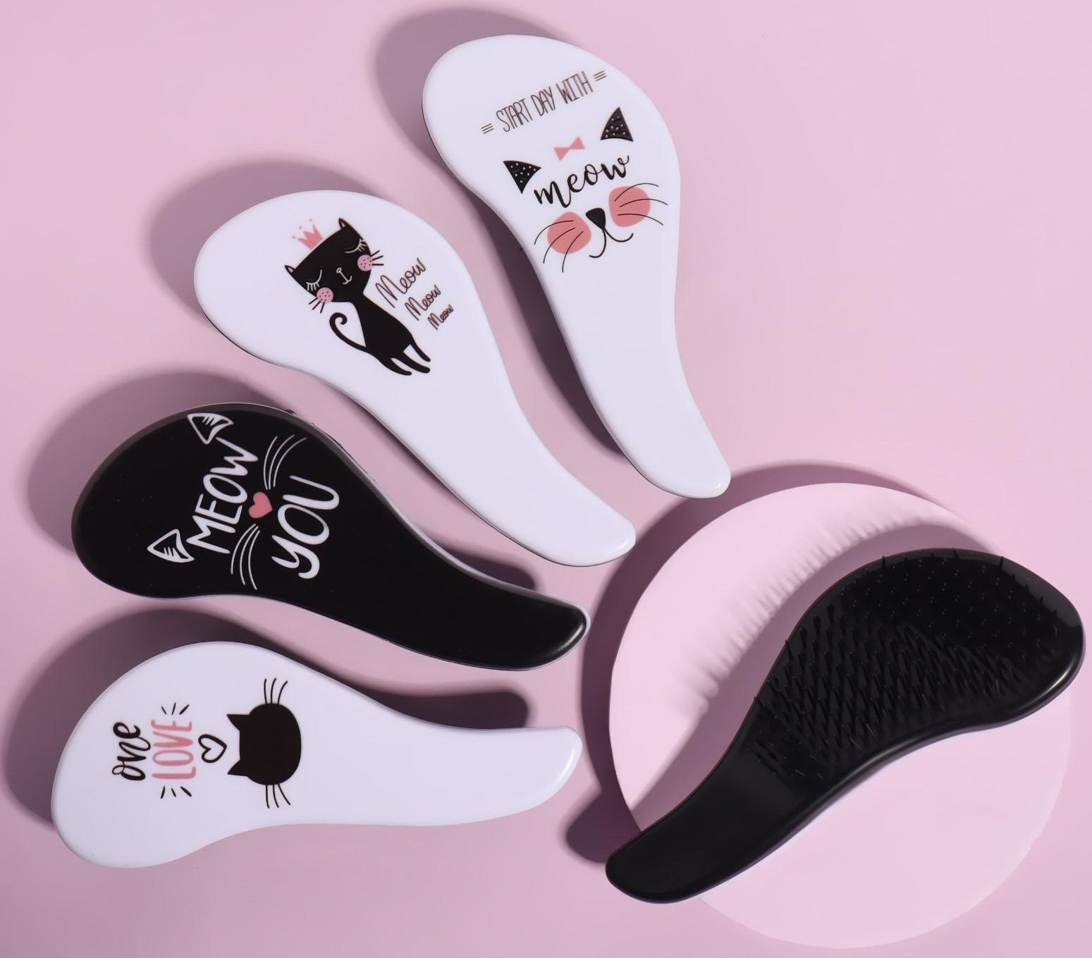 Расчёска массажная, 6,5 × 18,5 см, рисунок МИКС