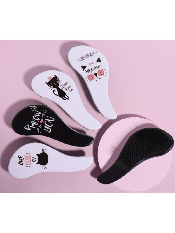 Расчёска массажная, 6,5 × 18,5 см, рисунок МИКС