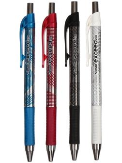 Ручка шариковая, автоматическая Vinson 0.7 мм, стержень масляный синий, корпус МИКС с резиновым держателем, штрихкод