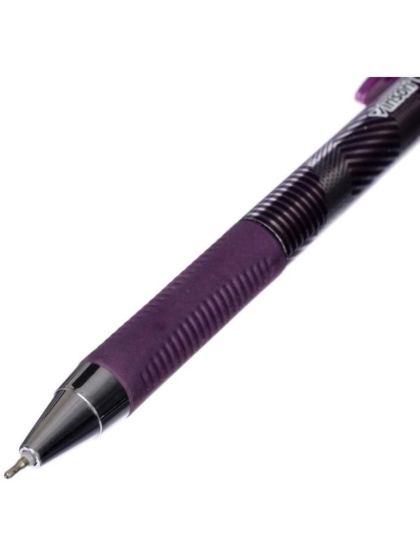 Ручка шариковая, автоматическая Vinson 0.7 мм, стержень масляный синий, корпус МИКС с резиновым держателем, штрихкод