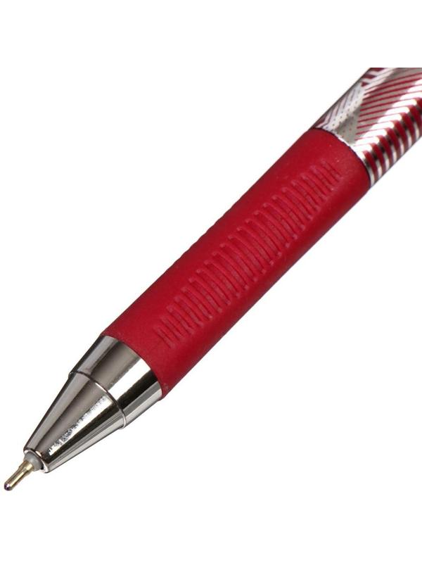 Ручка шариковая, автоматическая Vinson 0.7 мм, стержень масляный синий, корпус МИКС с резиновым держателем, штрихкод