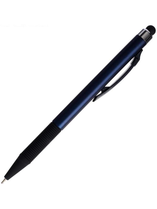 Ручка шариковая автоматическая 0,7мм синяя масляная,Vinson корпус МИКС резиновым держателем,штрихкод