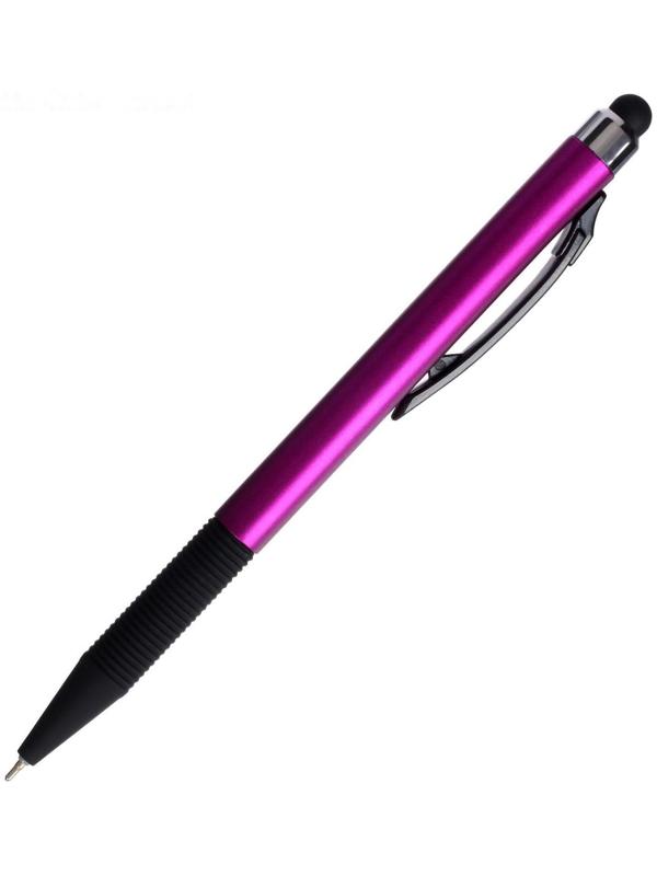 Ручка шариковая автоматическая 0,7мм синяя масляная,Vinson корпус МИКС резиновым держателем,штрихкод