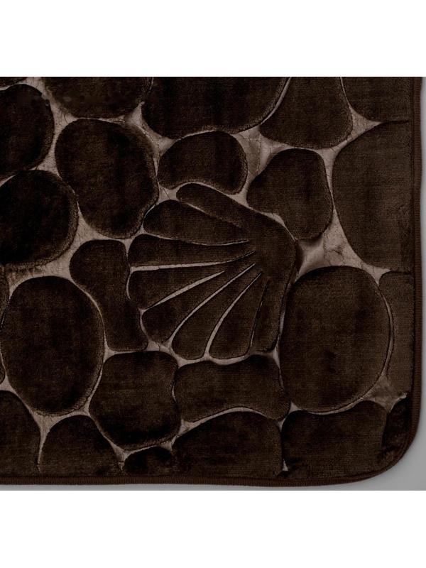 Набор ковриков для ванной и туалета Доляна «Галька, ракушки», 2 шт: 40×50, 50×80 см