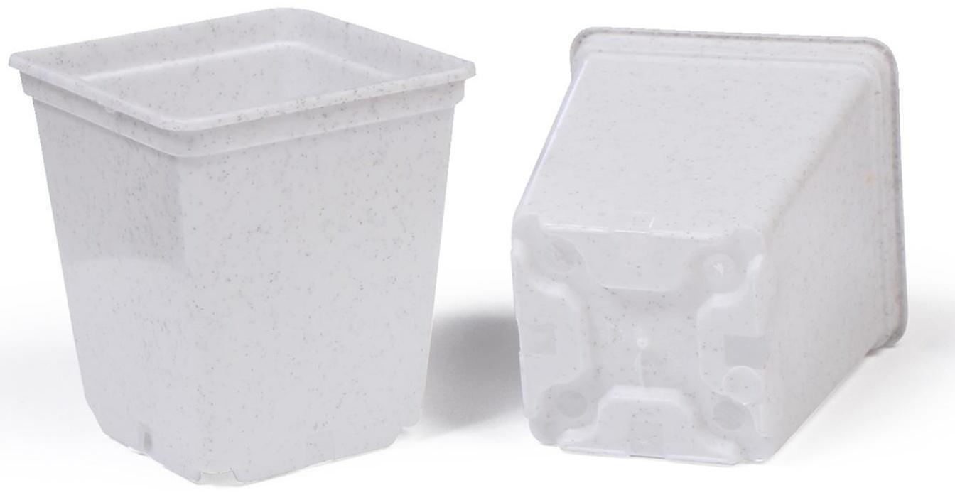 Горшок для рассады, 250 мл, 7 × 7 × 8 см, белый