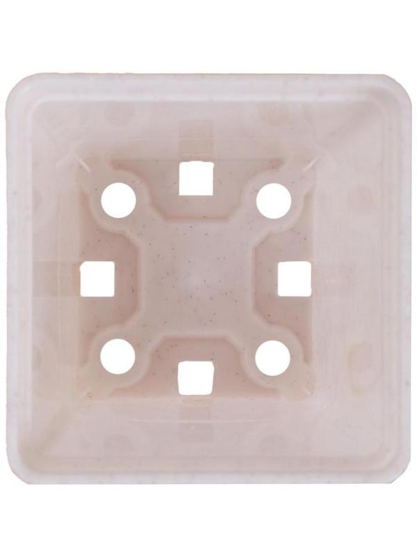 Горшок для рассады, 250 мл, 7 × 7 × 8 см, белый