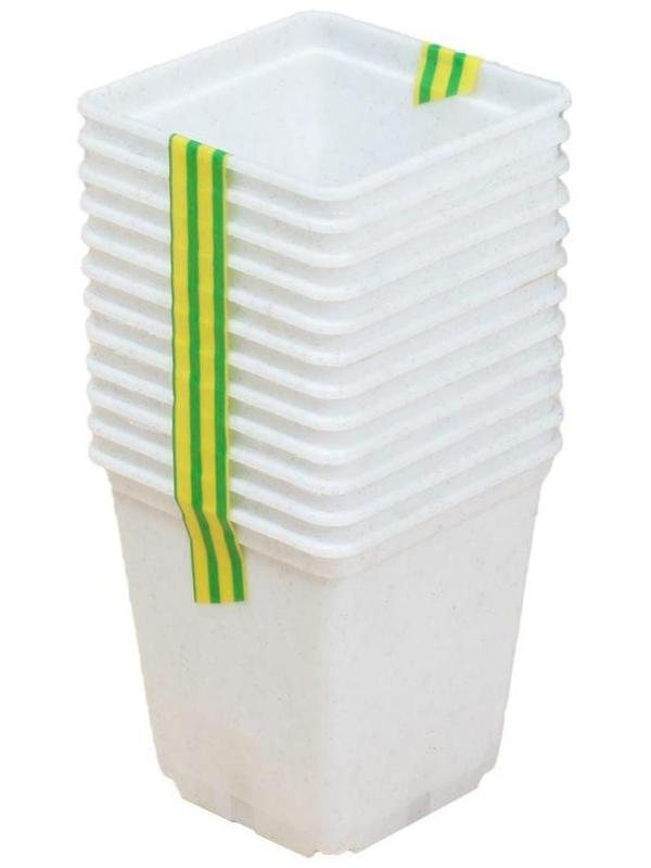 Горшок для рассады, 250 мл, 7 × 7 × 8 см, белый