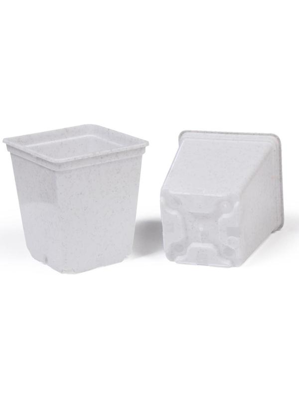 Горшок для рассады, 250 мл, 7 × 7 × 8 см, белый